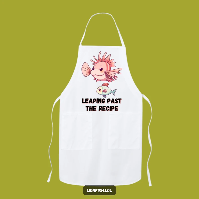 Funny Happy Lionfish Apron: Cook With Underwater Energy and Kitchen Fun Gift