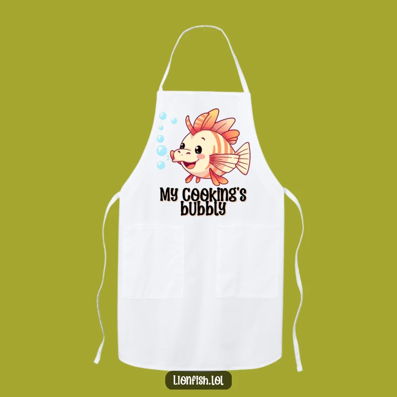 Funny Playful Lionfish Apron: Keep Clean While Having Underwater Fun While Cooking Gift