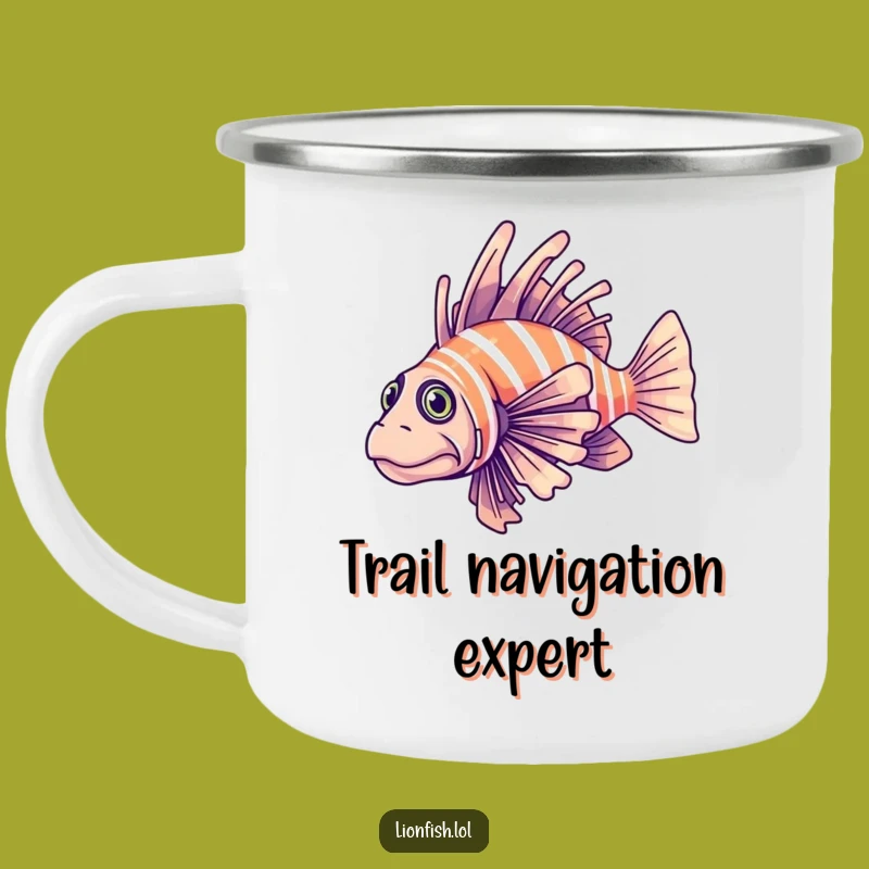 Funny Determined Lionfish Camping Mug - Fuel Your Focus - Perfect Gift