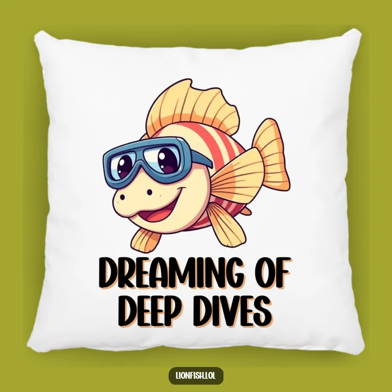 Funny Giggling Lionfish Pillow - Hilarious Underwater Comfort Gift