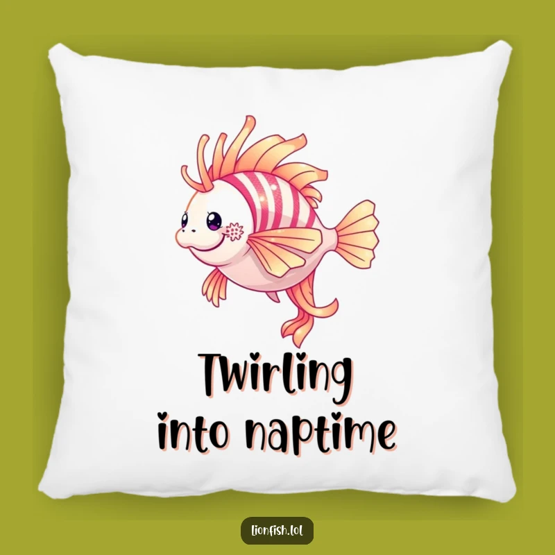 Funny Shimmering Lionfish Pillow: Comfort Meets Elegant Underwater Dance Humor Gift