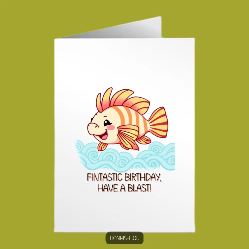 Free Printable Funny Lionfish Birthday Card - Joyful Swayer Downloadable
