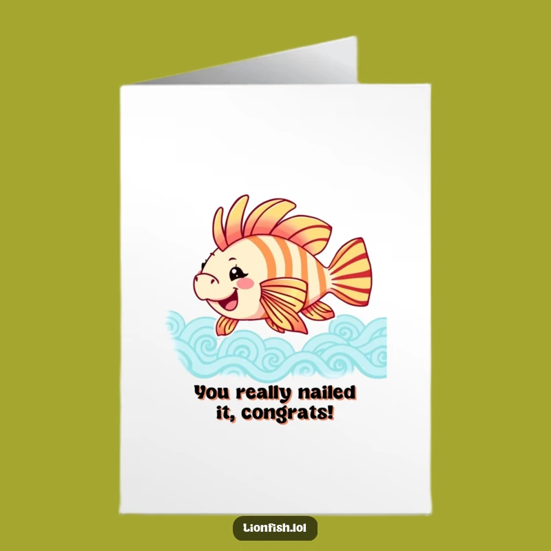 Free Printable Lionfish Congrats Card - Joyful Swayer Downloadable for Big Wins