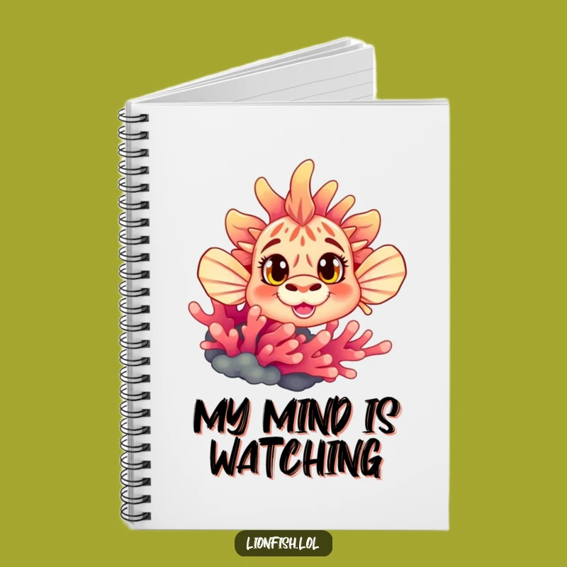 Funny Curious Lionfish Notebook: Curious Ideas, Humorous Gift for Writers