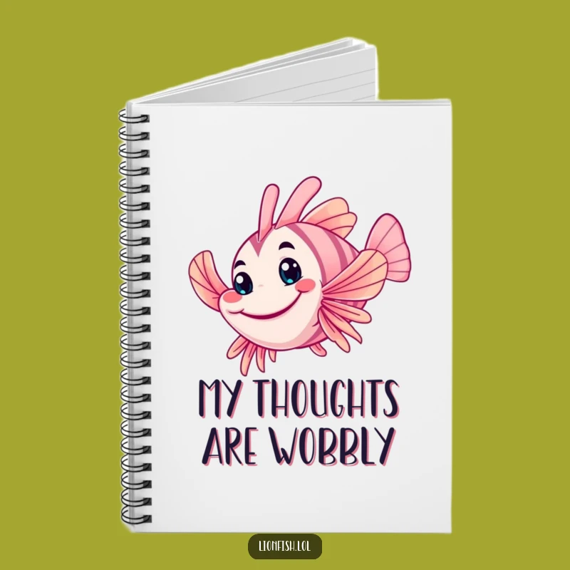 Funny Wobbly Lionfish Notebook: Friendly Notes, Humorous Gift for Writers